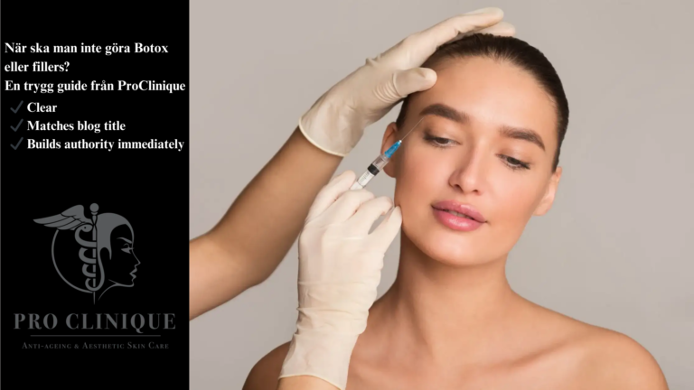 När ska man inte göra Botox eller fillers – trygg guide från ProClinique